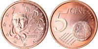 Frankreich 5 Euro Cent STGL, Copper Plated Steel, KM:1284 -