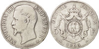Frankreich 5 Francs Münze, Napoleon III, Napoléon III, Strasbourg, S -
