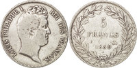Frankreich 5 Francs Münze, Louis-Philippe, Rouen, S+, Silber, KM:735.2 -