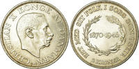 Dänemark 2 Kroner Münze, Christian X, Copenhagen, UNZ, Silber, KM:836 -