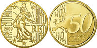 Frankreich 50 Euro Cent BE, STGL, Messing, KM:1412 -