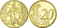 Frankreich 20 Euro Cent BE, STGL, Messing, KM:1286 -