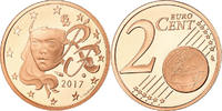 Frankreich 2 Euro Cent BE, STGL, Copper Plated Steel, KM:New -
