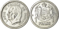 Monaco Franc Münze, Louis II, Undated (1943), VZ, Aluminium, KM:120 -