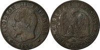 Frankreich 5 Centimes Münze, Napoleon III, Napoléon III, Strasbourg -