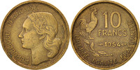 Frankreich 10 Francs Münze, Guiraud, Paris, SS+, Aluminum-Bronze -