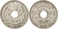 Frankreich 25 Centimes Münze, Lindauer, VZ, Nickel, KM:867, Gadoury:379 -