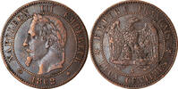 Frankreich 2 Centimes Münze, Napoleon III, Napoléon III, Paris, SS+ -