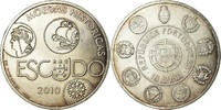 Portugal 10 Euro VZ, Silber, KM:803 -