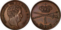 Dänemark Rigsbankskilling Münze, Christian VIII, Copenhagen, VZ -