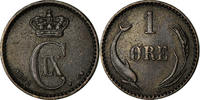 Dänemark Ore Münze, Christian IX, Copenhagen, SS, Bronze, KM:792.1 -