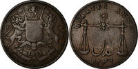 INDIA-BRITISH 1/4 Anna, Paisa Münze, BOMBAY PRESIDENCY, Calcutta, S -