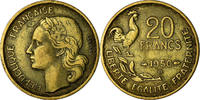 Frankreich 20 Francs Münze, Guiraud, Beaumont - Le Roger, SS -