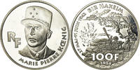 Frankreich 100 Francs Münze, Koenig, BE, STGL, Silber, KM:1040 -