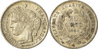 Frankreich 20 Centimes Münze, Cérès, Paris, VZ, Silber, KM:758.1 -