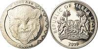 Sierra Leone Dollar Münze, Léopard, British Royal Mint, STGL -