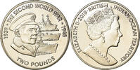 British Indian Ocean 2 Pounds Münze, 2ème guerre mondiale - Marine -