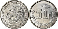 Mexiko 50 Centavos Münze, Mexico City, UNZ, Stainless Steel, KM:936 -