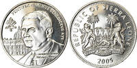 Sierra Leone Dollar Münze, British Royal Mint, Pape Benoit XVI, UNZ -