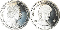 BRITISH VIRGIN ISLANDS Dollar Münze, Franklin Mint, Lady Diana - -