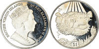 BRITISH VIRGIN ISLANDS Dollar Münze, Franklin Mint, Poisson porc-épic -