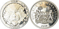 Sierra Leone Dollar Münze, British Royal Mint, Lion, UNZ, Cupro-nickel -