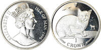 Isle of Man Crown Münze, Elizabeth II, Pobjoy Mint, Chat Sacré de -