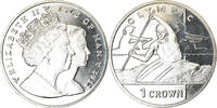 Isle of Man Crown Münze, Pobjoy Mint, J.O de Londres - Kayak, UNZ -