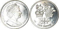 Falkland Islands Crown Münze, Elizabeth II, Pobjoy Mint, UNZ -