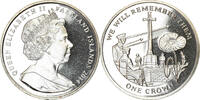 Falkland Islands Crown Münze, Croix du sacrifice, UNZ, Cupro-nickel -
