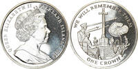 Falkland Islands Crown Münze, Croix du sacrifice, UNZ, Cupro-nickel -
