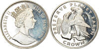 Isle of Man Crown Münze, Elizabeth II, Pobjoy Mint, Pingouin Torda -