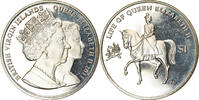 BRITISH VIRGIN ISLANDS Dollar Münze, Franklin Mint, Reine Elizabeth à -