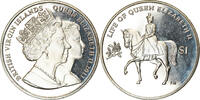 BRITISH VIRGIN ISLANDS Dollar Münze, Franklin Mint, Reine Elizabeth à -