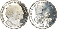 BRITISH VIRGIN ISLANDS Dollar Münze, Franklin Mint, Jubilé de saphir -