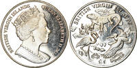 BRITISH VIRGIN ISLANDS Dollar Münze, Franklin Mint, Nature sauvage de -