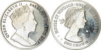Falkland Islands Crown Münze, Maison des Windsor - Elizabeth II, UNZ -