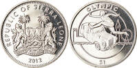 Sierra Leone Dollar Münze, British Royal Mint, Course de haies, UNZ -