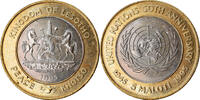 Lesotho 5 Maloti Münze, Moshoeshoe II, 50ème anniversaire de l'ONU -
