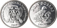 SAINT THOMAS & PRINCE ISLAND 2 Dobras Münze, UNZ, Nickel plated steel -
