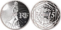 Frankreich 15 Euro BE, STGL, Silber, KM:1535 -