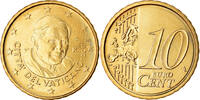 Vatikanstadt 10 Euro Cent BU, STGL, Messing, KM:385 -