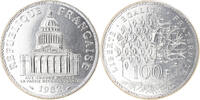 Frankreich 100 Francs Münze, Panthéon, Paris, FDC, STGL, Silber -