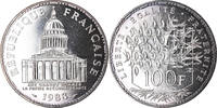 Frankreich 100 Francs Münze, Panthéon, Paris, STGL, Silber, KM:951.1 -