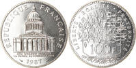 Frankreich 100 Francs Münze, Panthéon, Paris, STGL, Silber, KM:951.1 -
