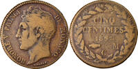 Monaco 5 Centimes, Cinq Münze, Honore V, Grosse tête et Cuivre -