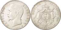 Frankreich 5 Francs Münze, Napoleon III, Napoléon III, Strasbourg, SS -