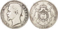 Frankreich 5 Francs Münze, Napoleon III, Napoléon III, Lyon, S+ -