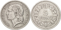 Frankreich 5 Francs Münze, Lavrillier, Paris, SS, Aluminium, KM:888b.1 -