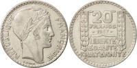 Frankreich 20 Francs Münze, Turin, Paris, SS+, Silber, KM:879 -